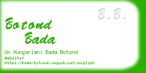 botond bada business card